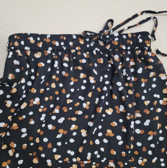Mi Ami Black and tan dot print full skirt with tie Size Medium - Picture 12 of 14